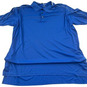 Adidas Men's size 2XL Golf Polo Shirt Blue‎ Short Sleeve